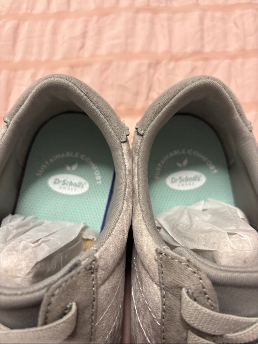 Dr. Scholl's Light grey Textured Lace slip on sneakers. - Picture 3 of 6